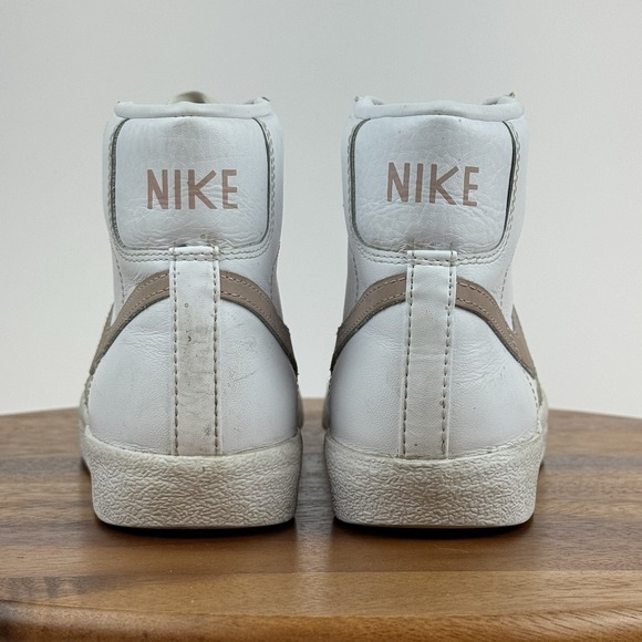 Womens Nike Blazer Mid '77 Vintage White‎ Leather Casual Sneakers Shoes Size 9 M - Picture 4 of 8